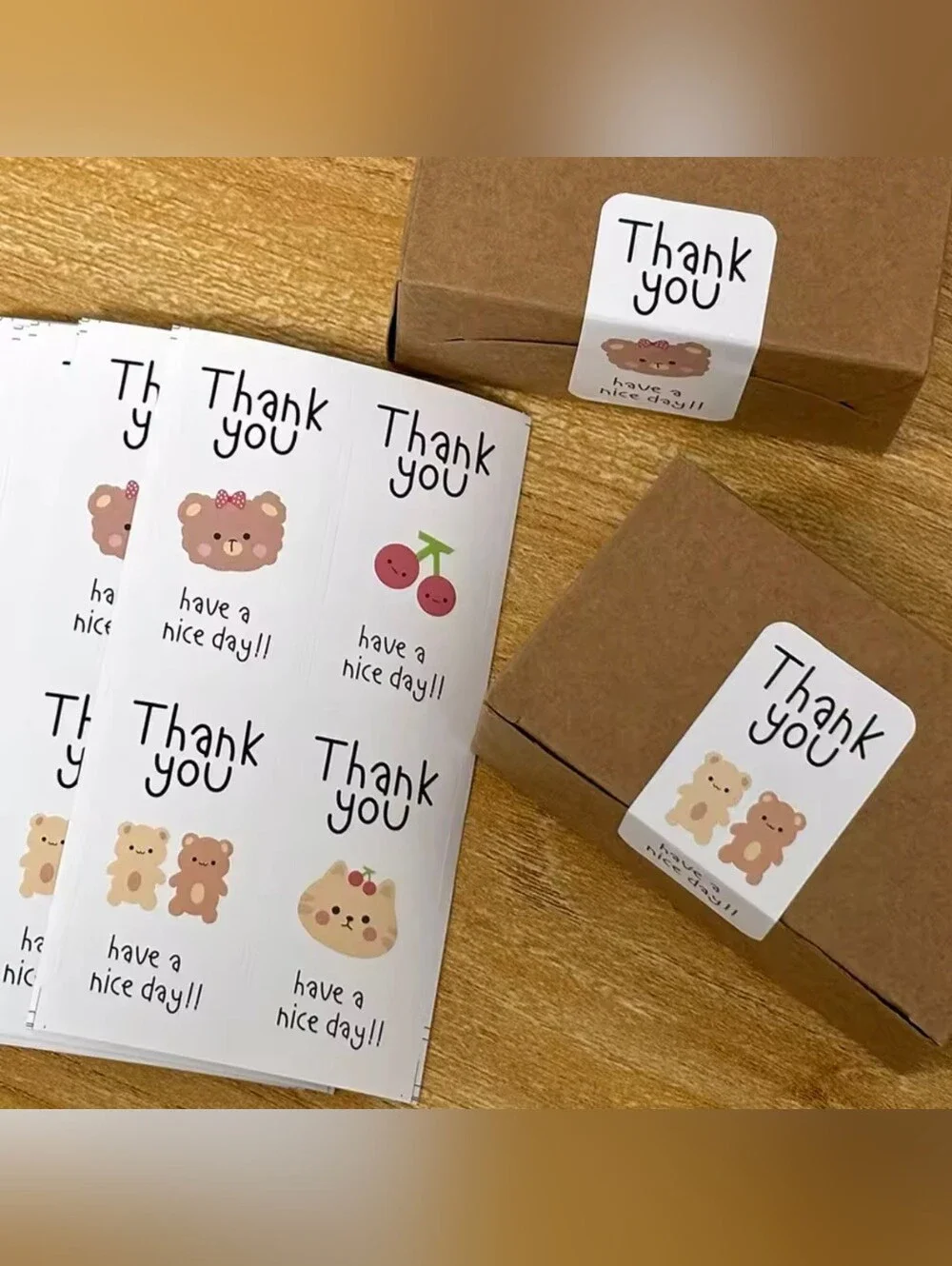 2/$18 Thank You Packing Stickers
